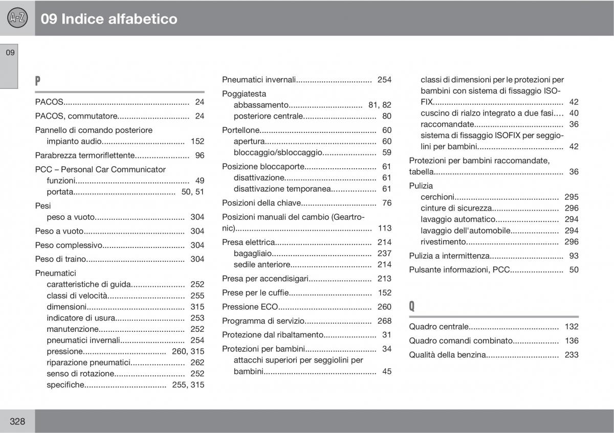 manual  Volvo XC60 I 1 manuale del proprietario / page 328