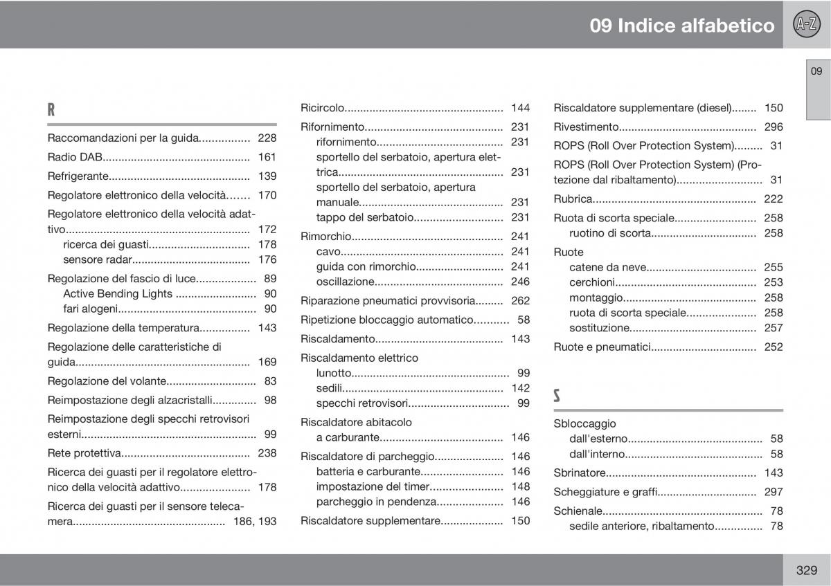 manual  Volvo XC60 I 1 manuale del proprietario / page 329