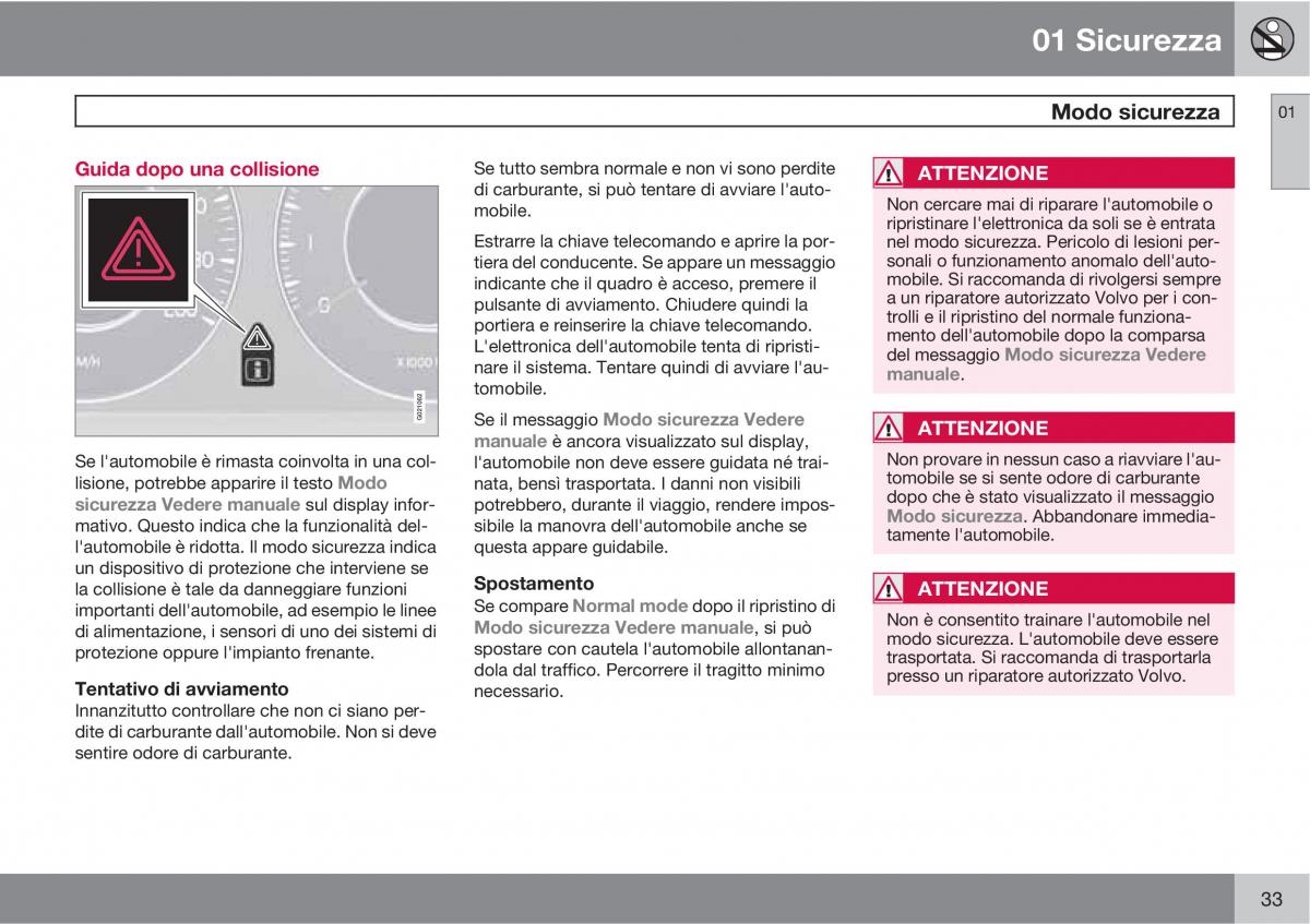 manual  Volvo XC60 I 1 manuale del proprietario / page 33