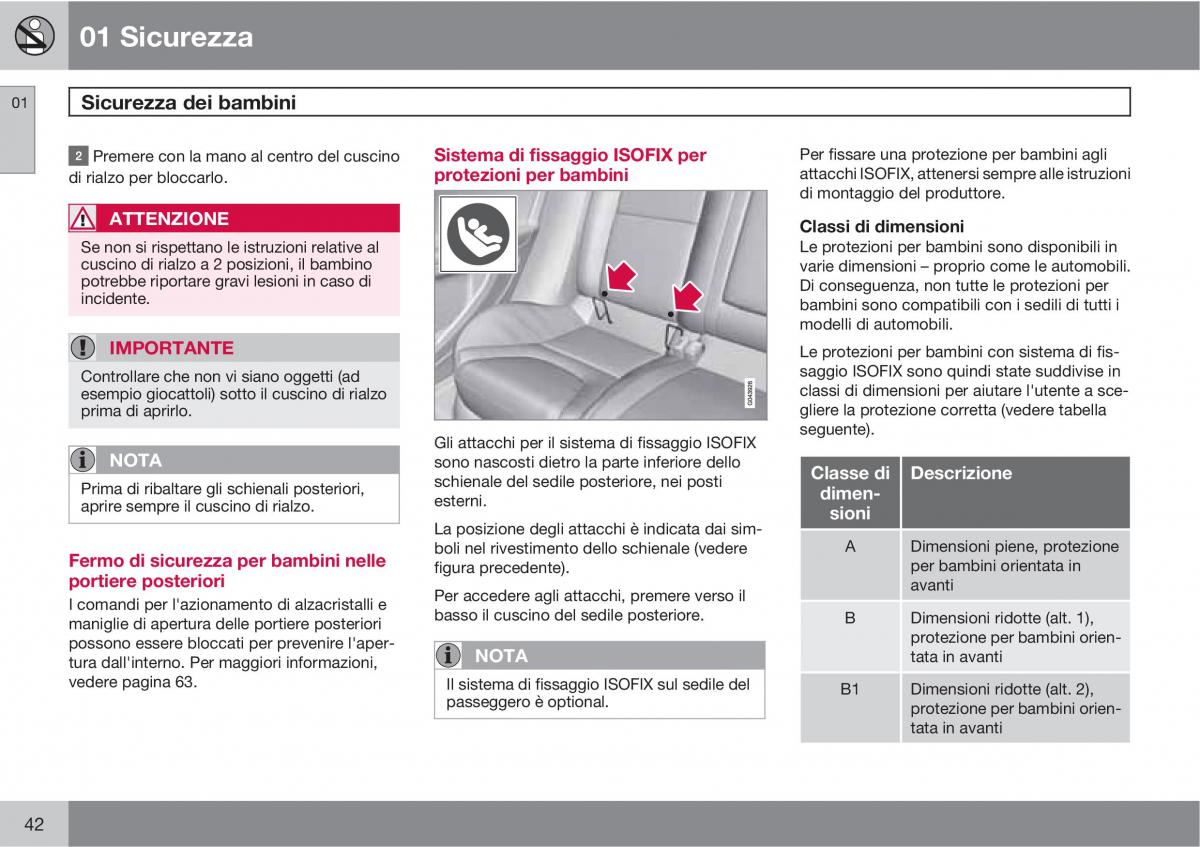 manual  Volvo XC60 I 1 manuale del proprietario / page 42