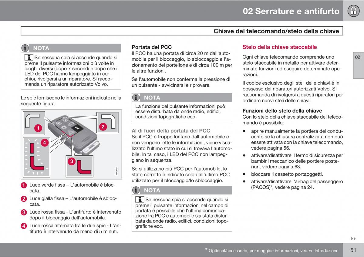 manual  Volvo XC60 I 1 manuale del proprietario / page 51