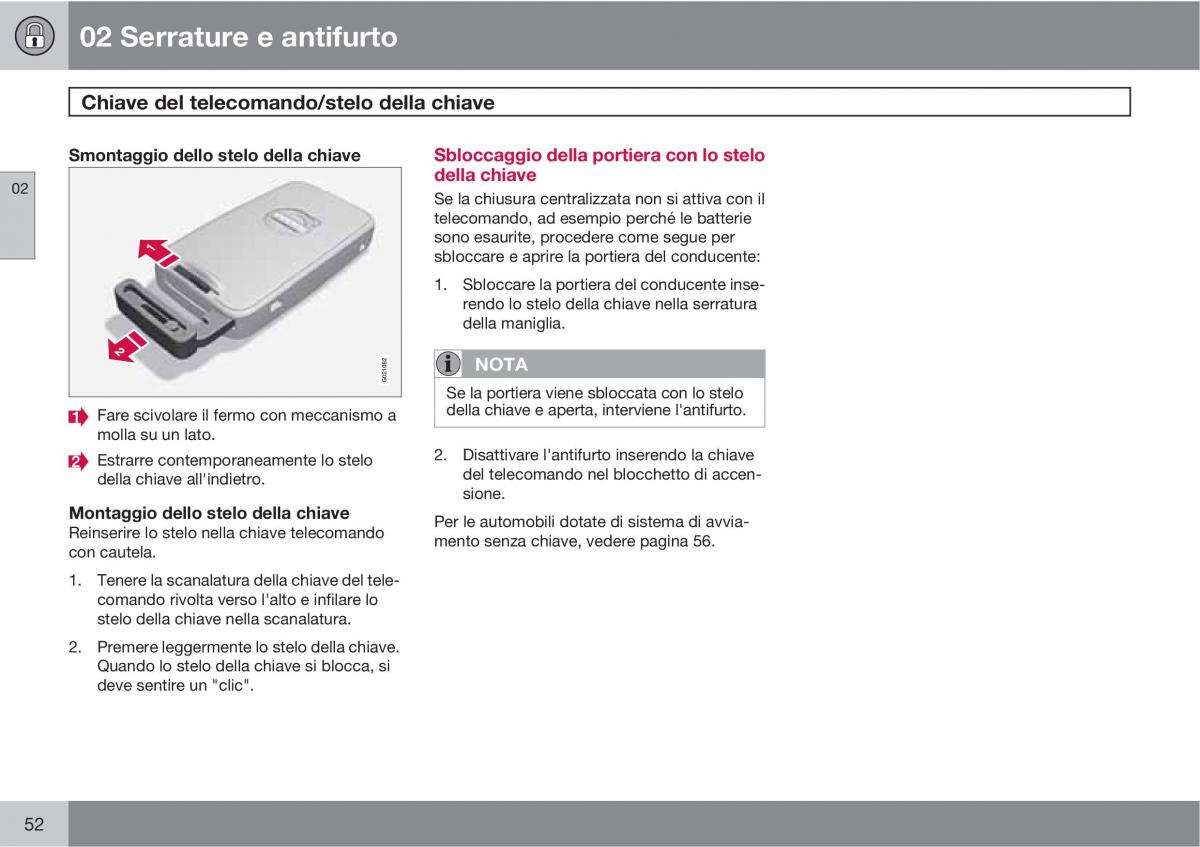 manual  Volvo XC60 I 1 manuale del proprietario / page 52