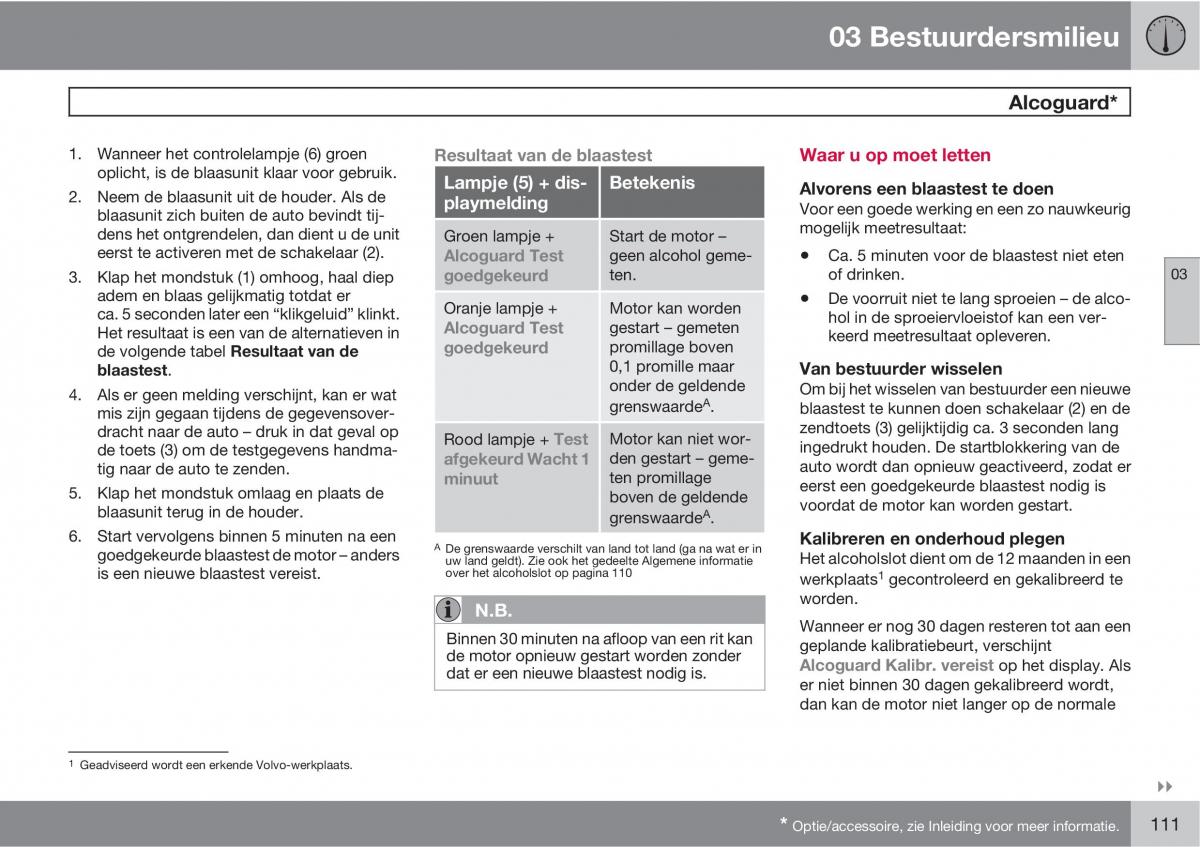 Volvo XC60 I 1 handleiding / page 111