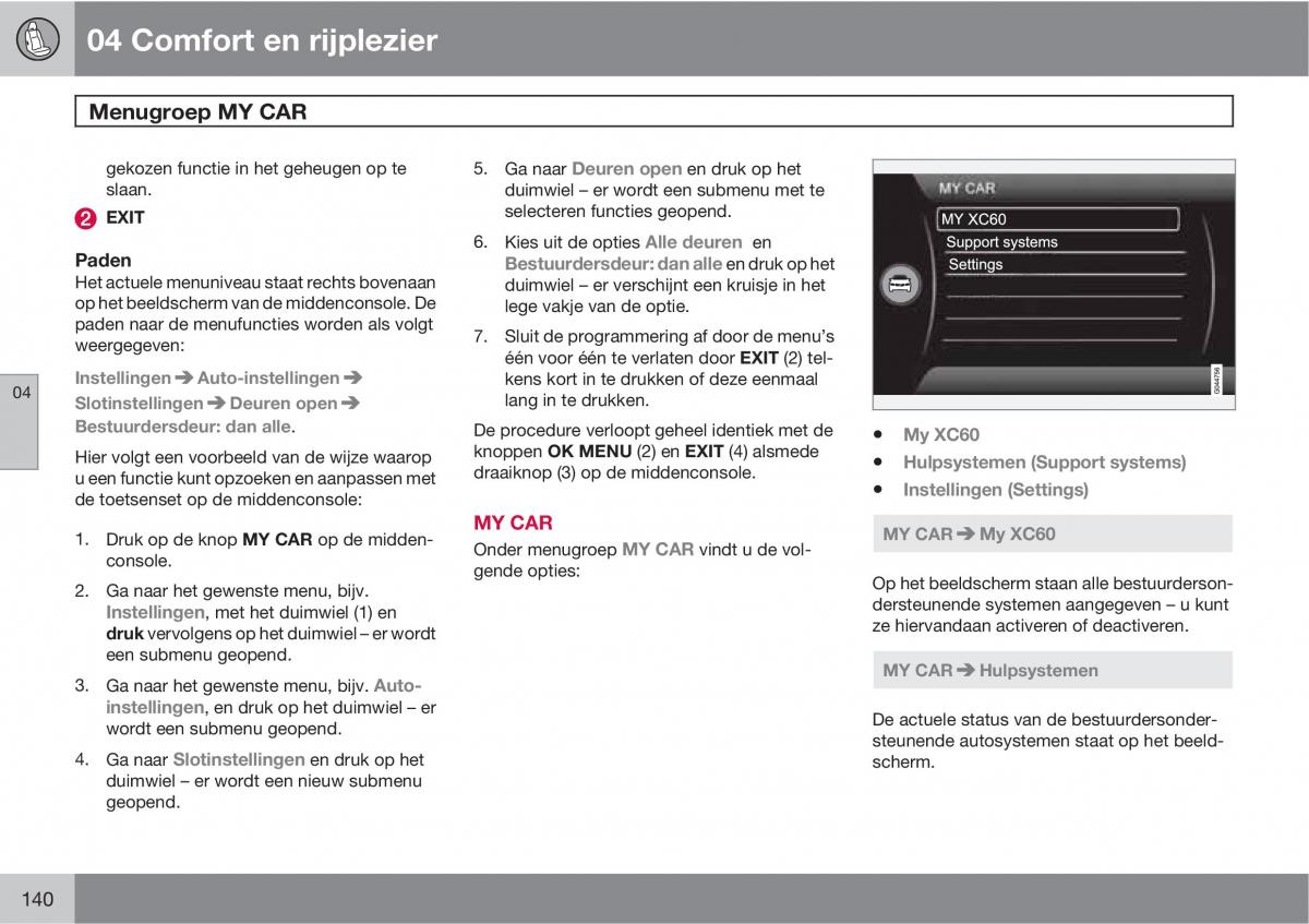 Volvo XC60 I 1 handleiding / page 140