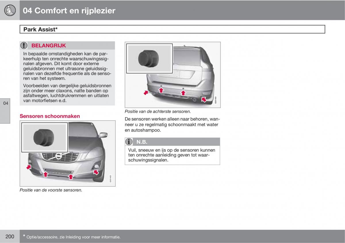 Volvo XC60 I 1 handleiding / page 200