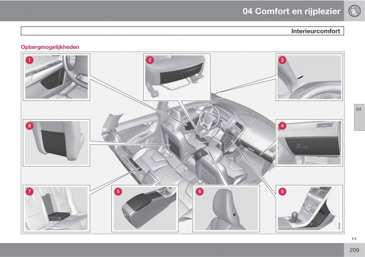 Volvo XC60 I 1 handleiding / page 209