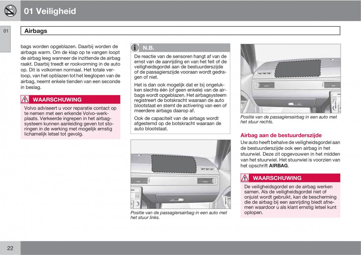 Volvo XC60 I 1 handleiding / page 22