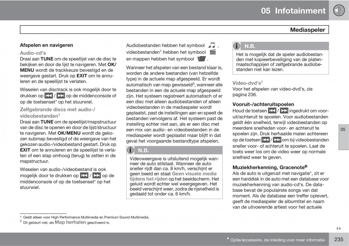 Volvo XC60 I 1 handleiding / page 235