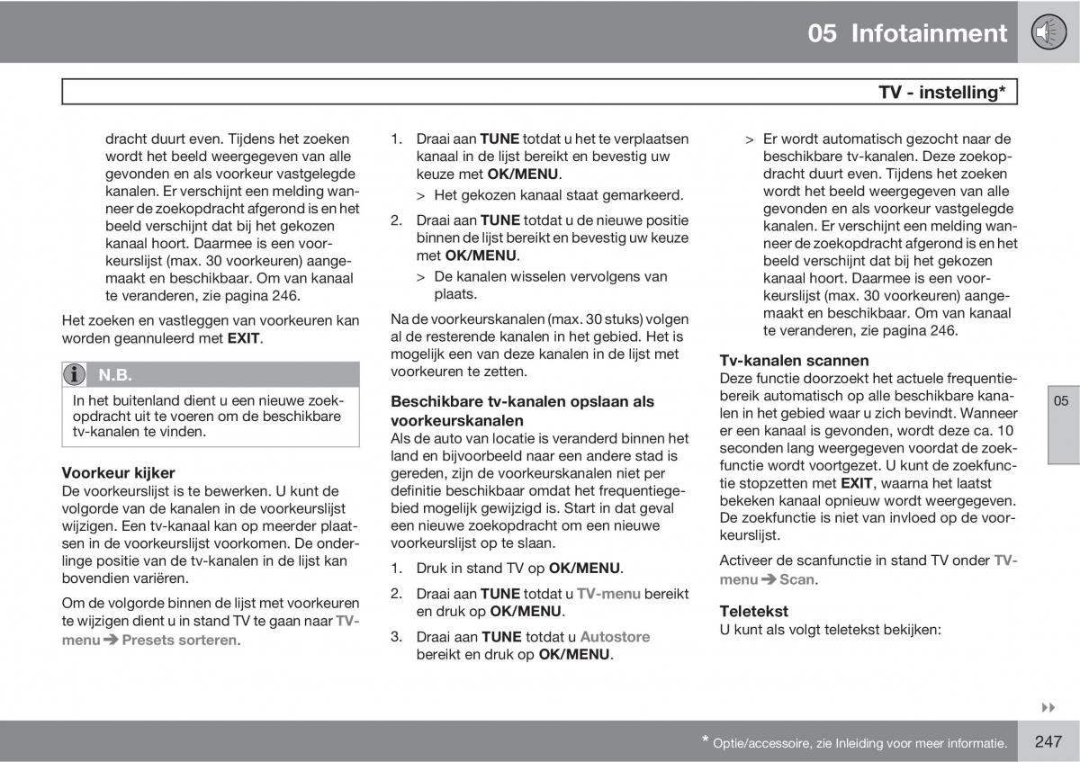 Volvo XC60 I 1 handleiding / page 247