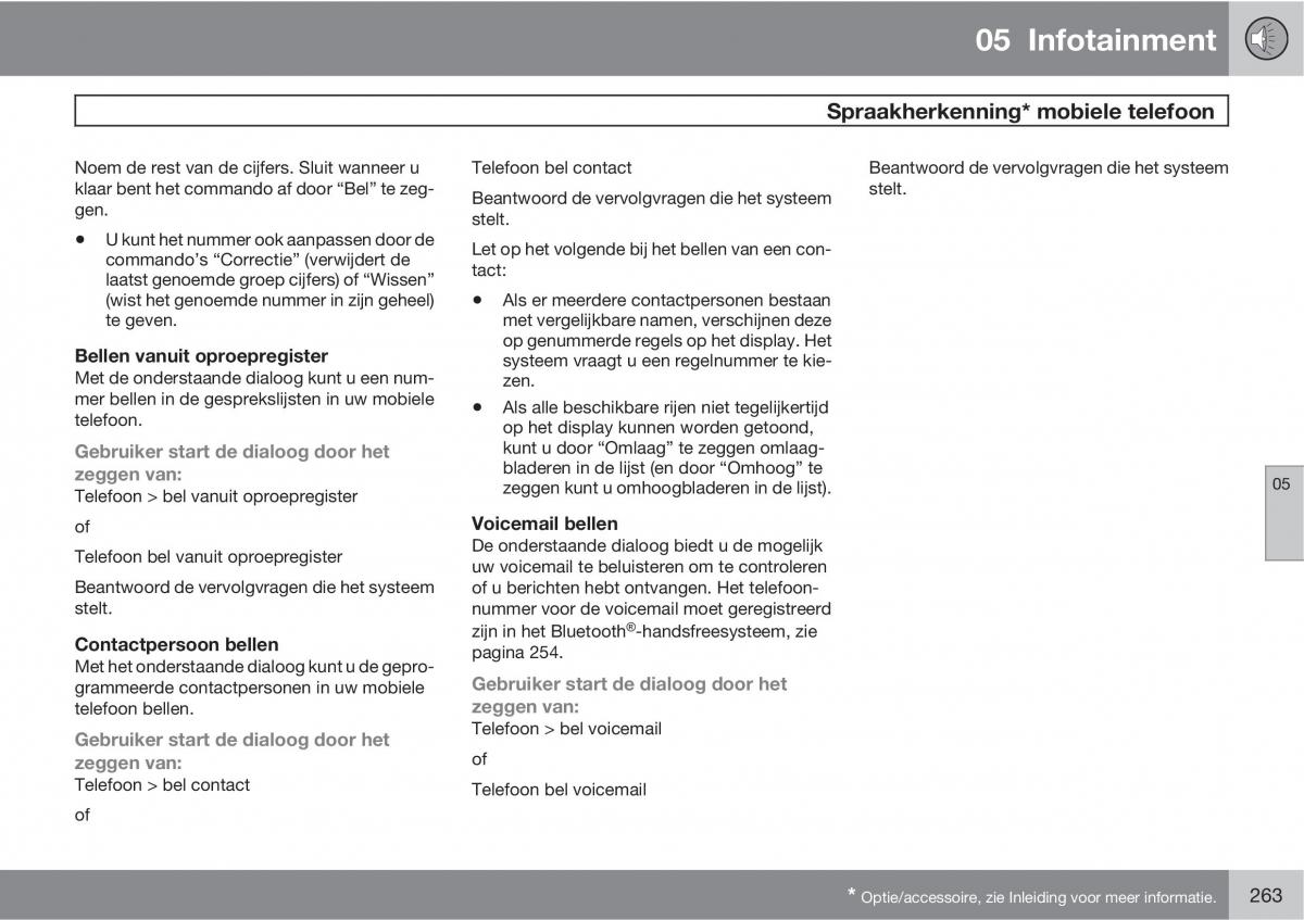 Volvo XC60 I 1 handleiding / page 263