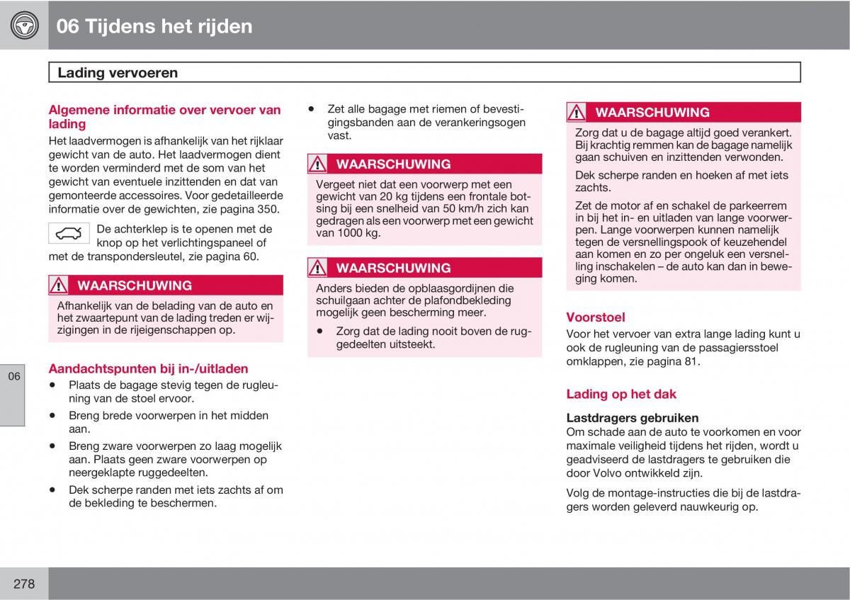 Volvo XC60 I 1 handleiding / page 278