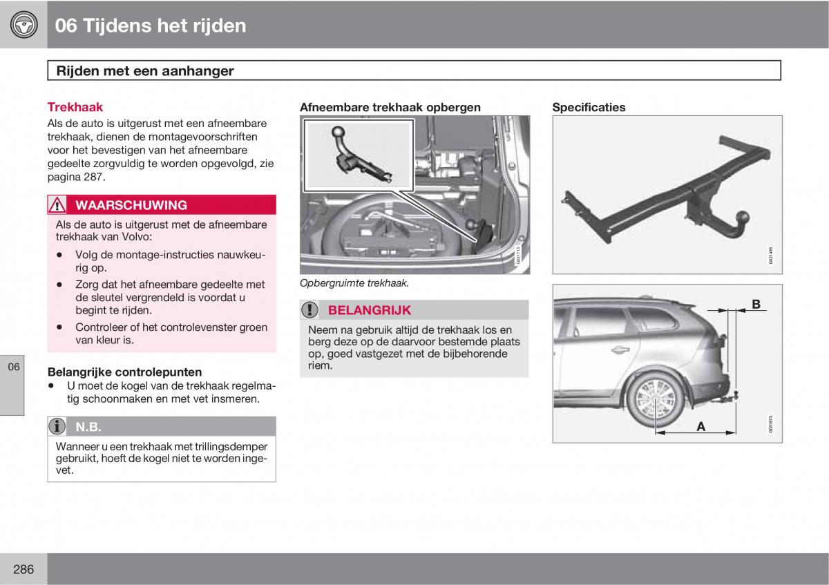 Volvo XC60 I 1 handleiding / page 286