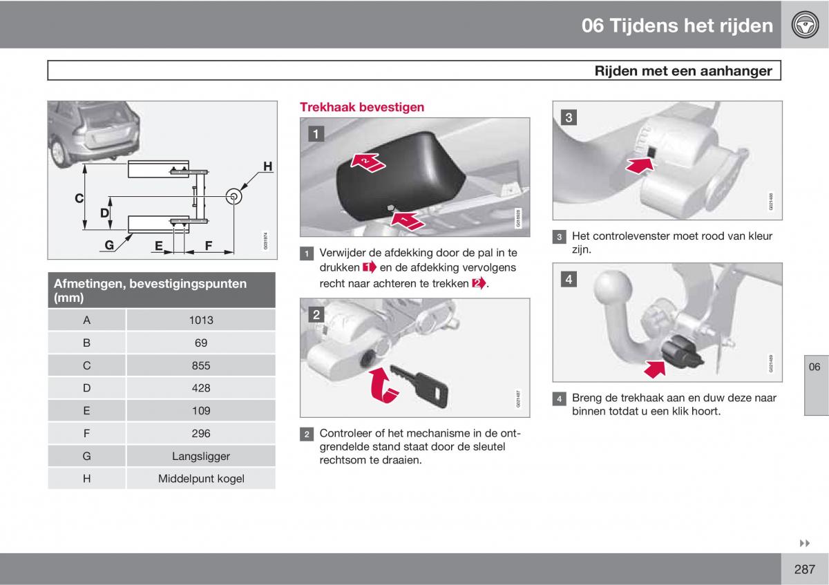 Volvo XC60 I 1 handleiding / page 287