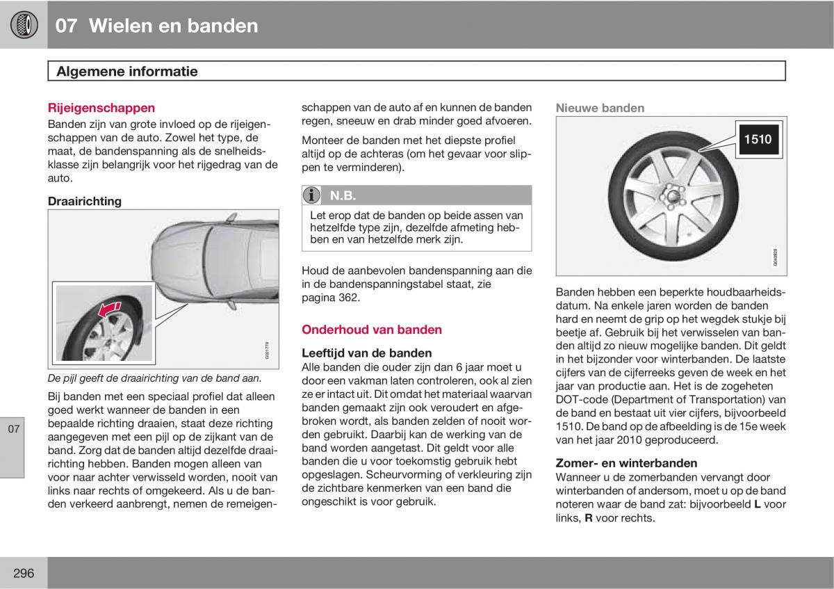 Volvo XC60 I 1 handleiding / page 296