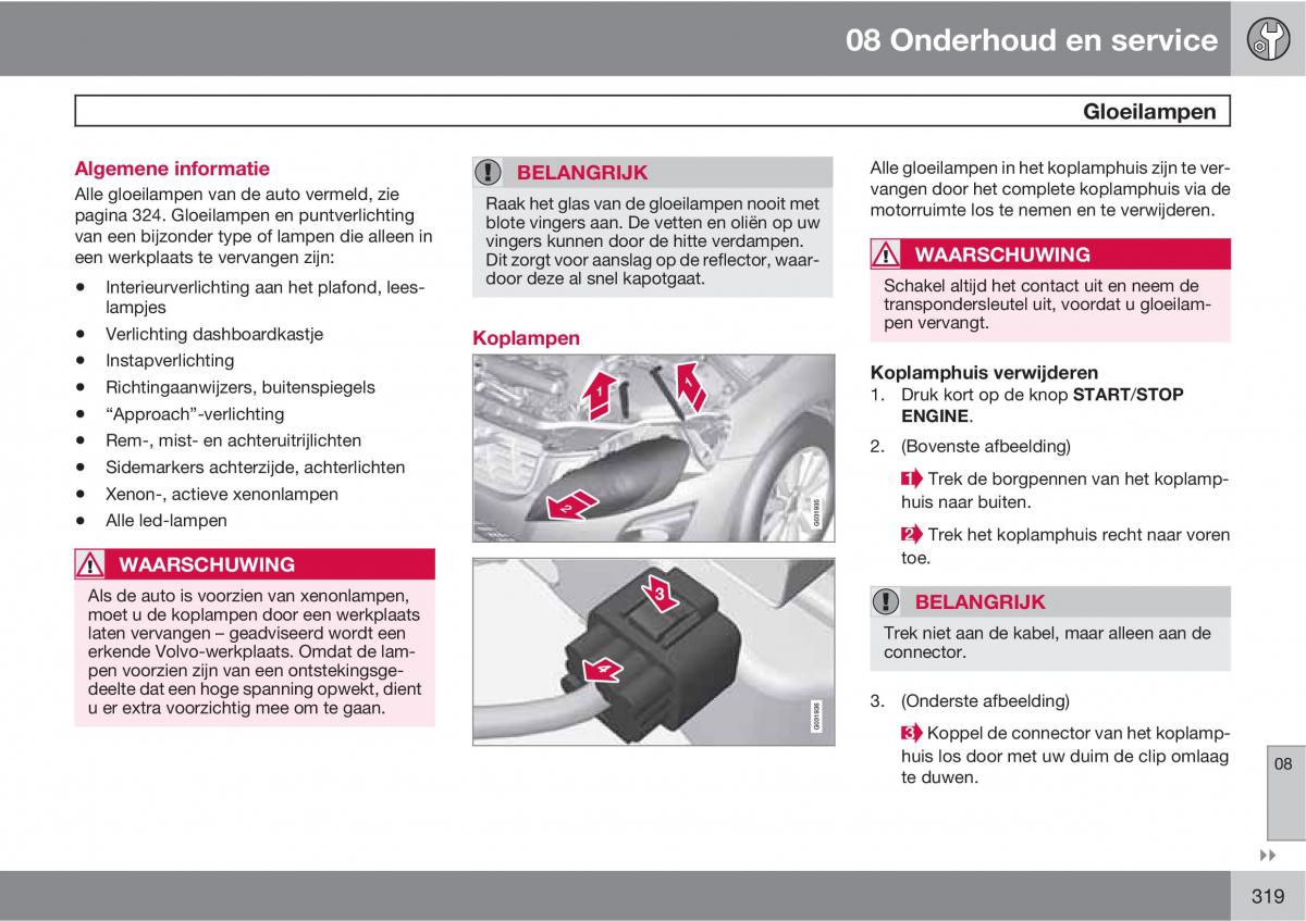 Volvo XC60 I 1 handleiding / page 319