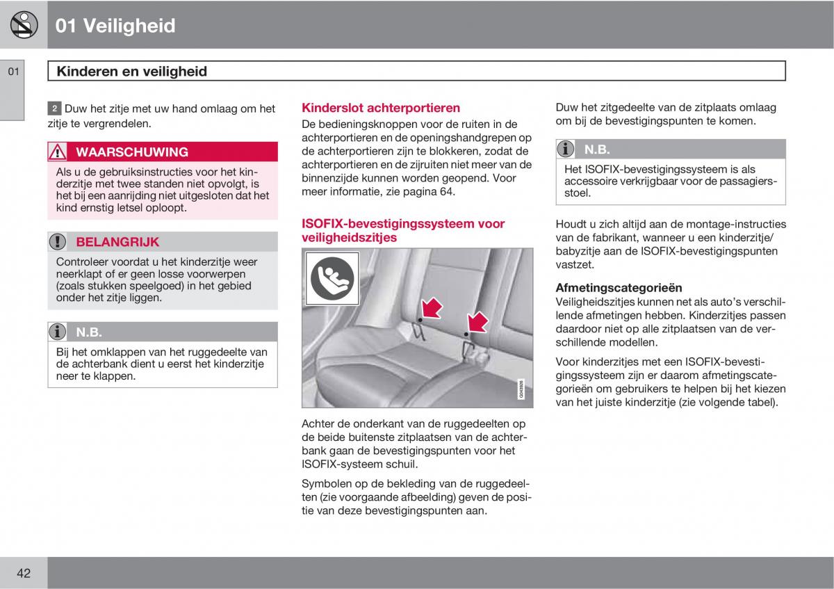 Volvo XC60 I 1 handleiding / page 42