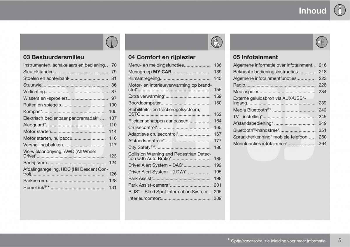 Volvo XC60 I 1 handleiding / page 5