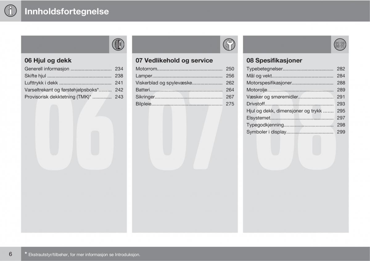 Volvo XC60 I 1 bruksanvisningen / page 6