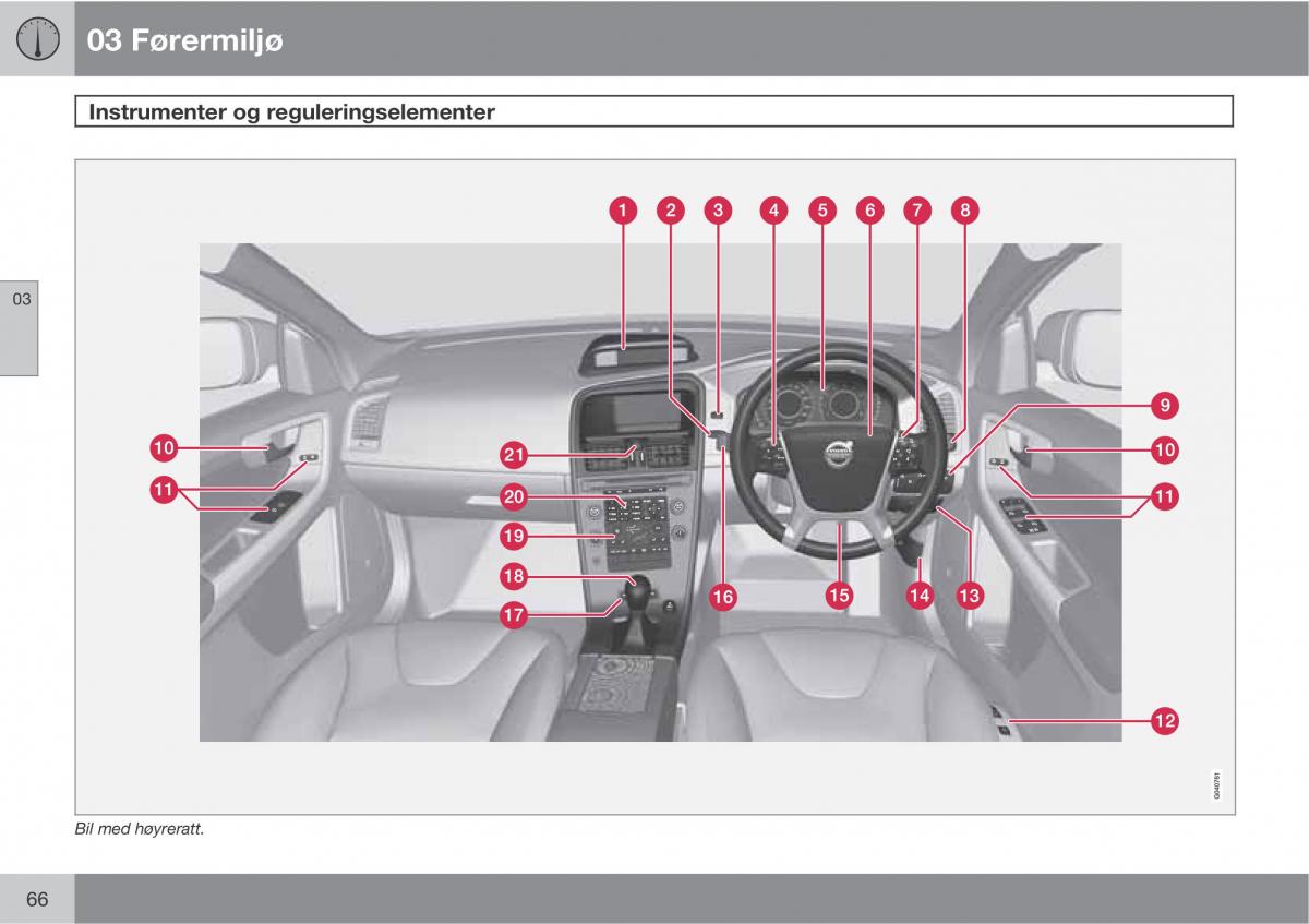 Volvo XC60 I 1 bruksanvisningen / page 66