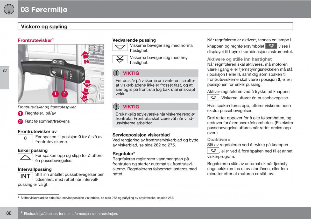 Volvo XC60 I 1 bruksanvisningen / page 88