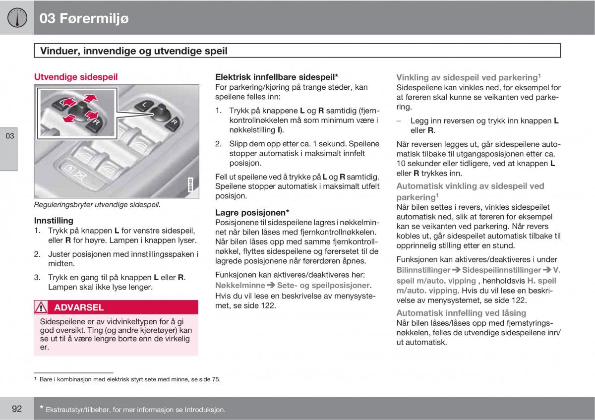 Volvo XC60 I 1 bruksanvisningen / page 92