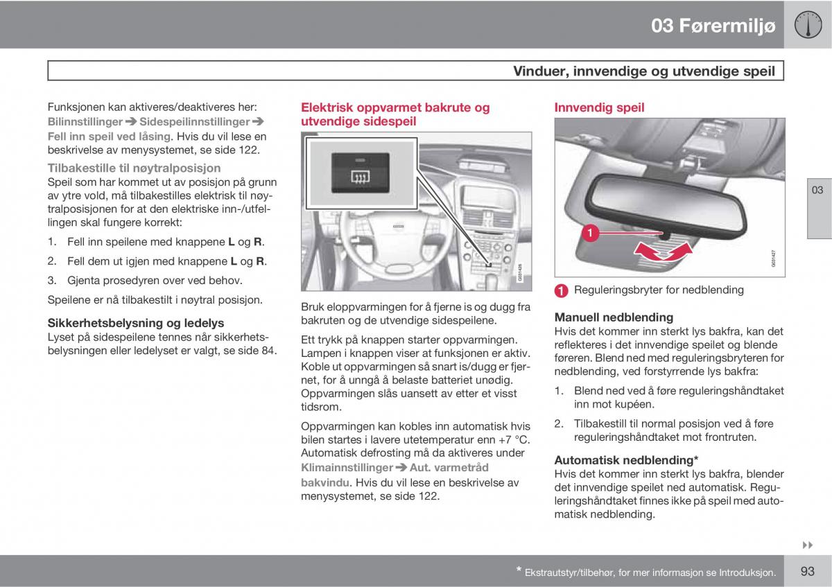 Volvo XC60 I 1 bruksanvisningen / page 93