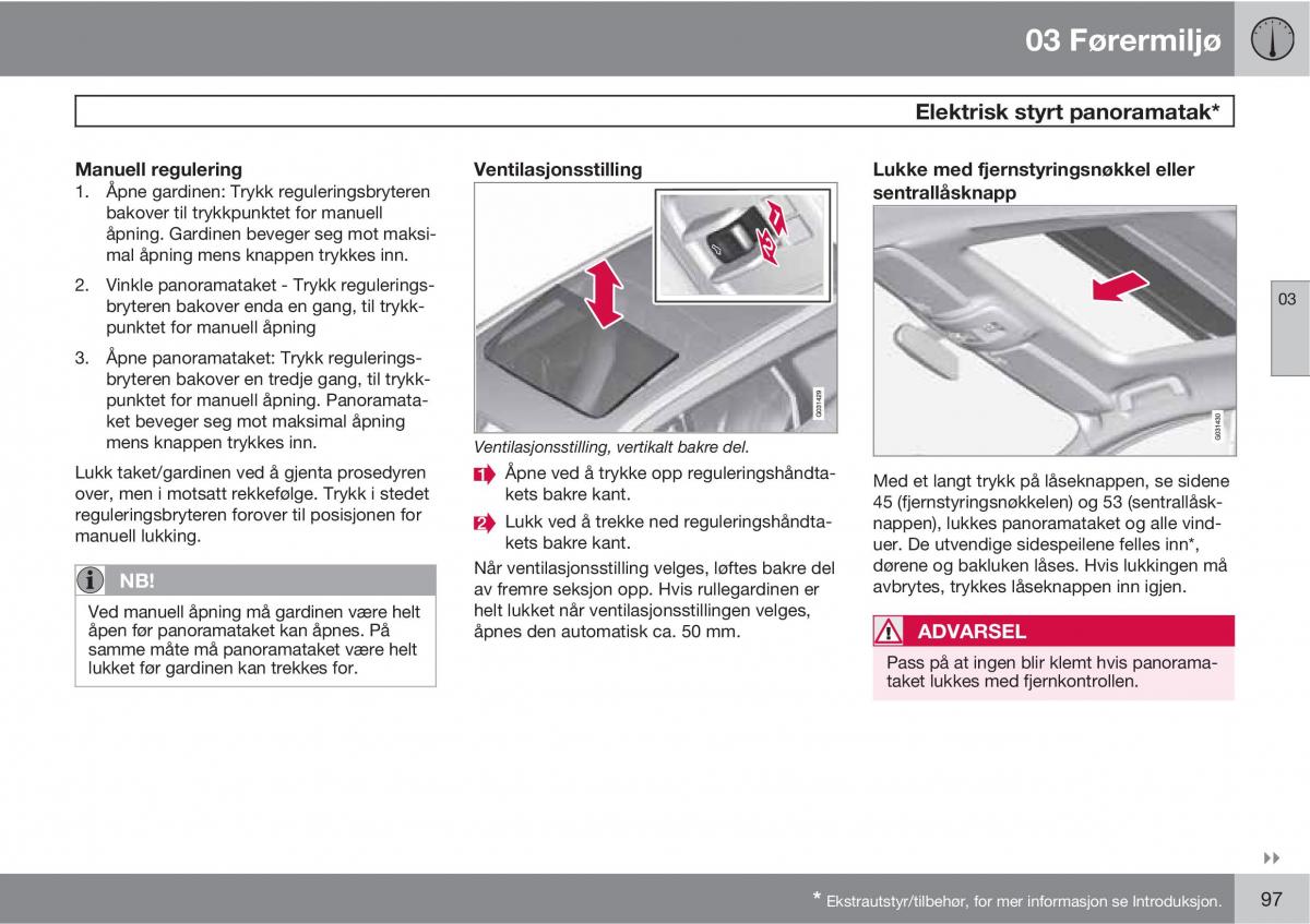 Volvo XC60 I 1 bruksanvisningen / page 97