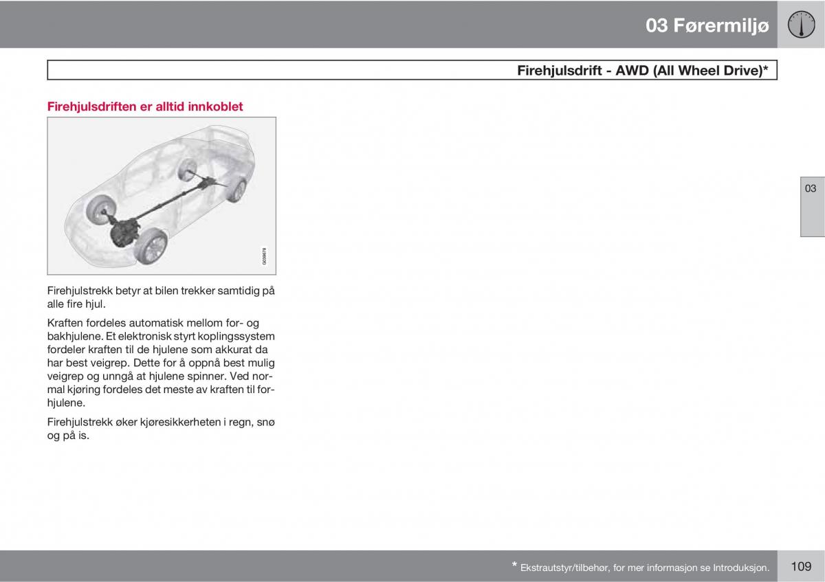 Volvo XC60 I 1 bruksanvisningen / page 109