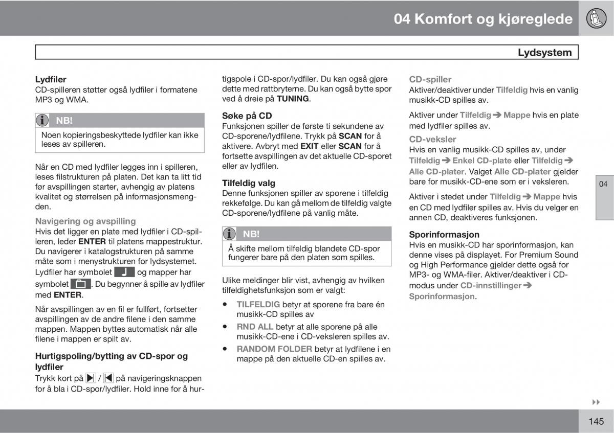 Volvo XC60 I 1 bruksanvisningen / page 145