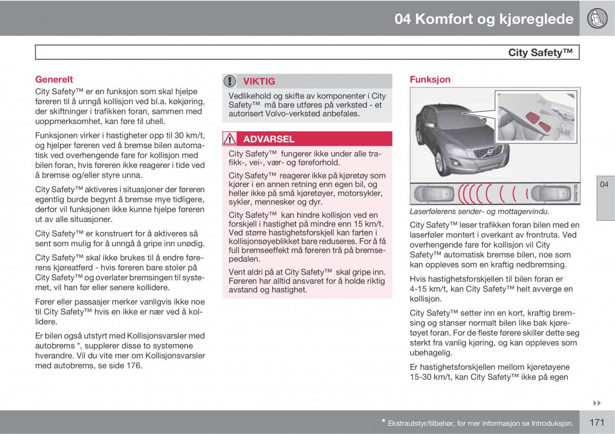 Volvo XC60 I 1 bruksanvisningen / page 171