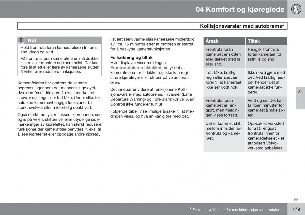 Volvo XC60 I 1 bruksanvisningen / page 179