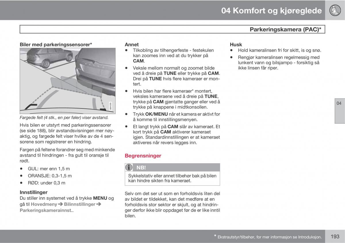 Volvo XC60 I 1 bruksanvisningen / page 193