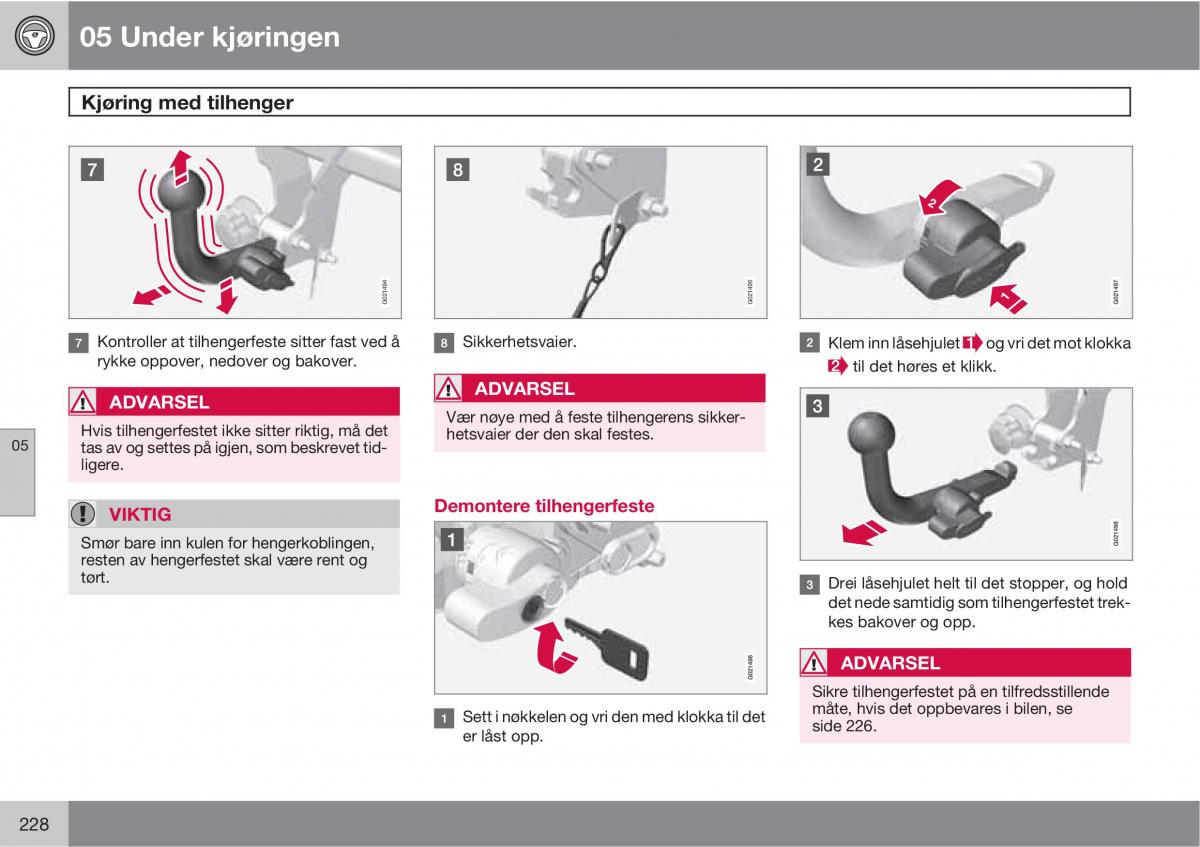 Volvo XC60 I 1 bruksanvisningen / page 228