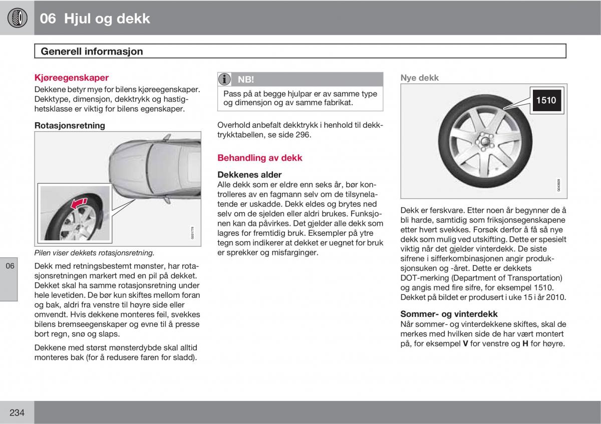 Volvo XC60 I 1 bruksanvisningen / page 234