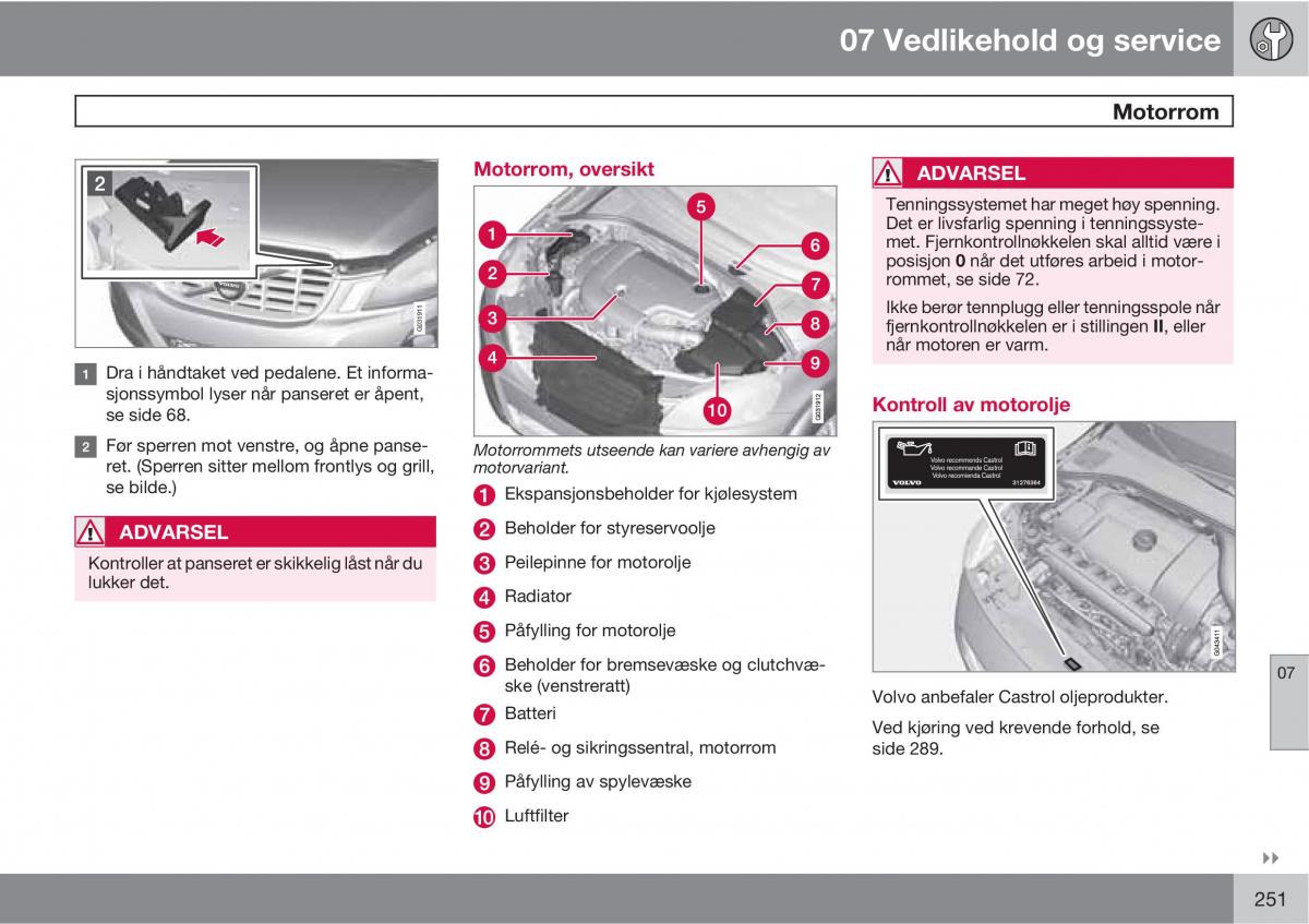 Volvo XC60 I 1 bruksanvisningen / page 251