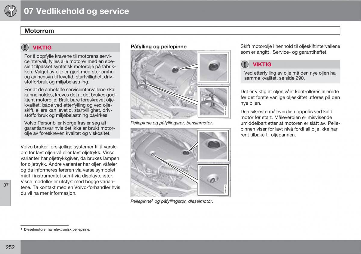 Volvo XC60 I 1 bruksanvisningen / page 252