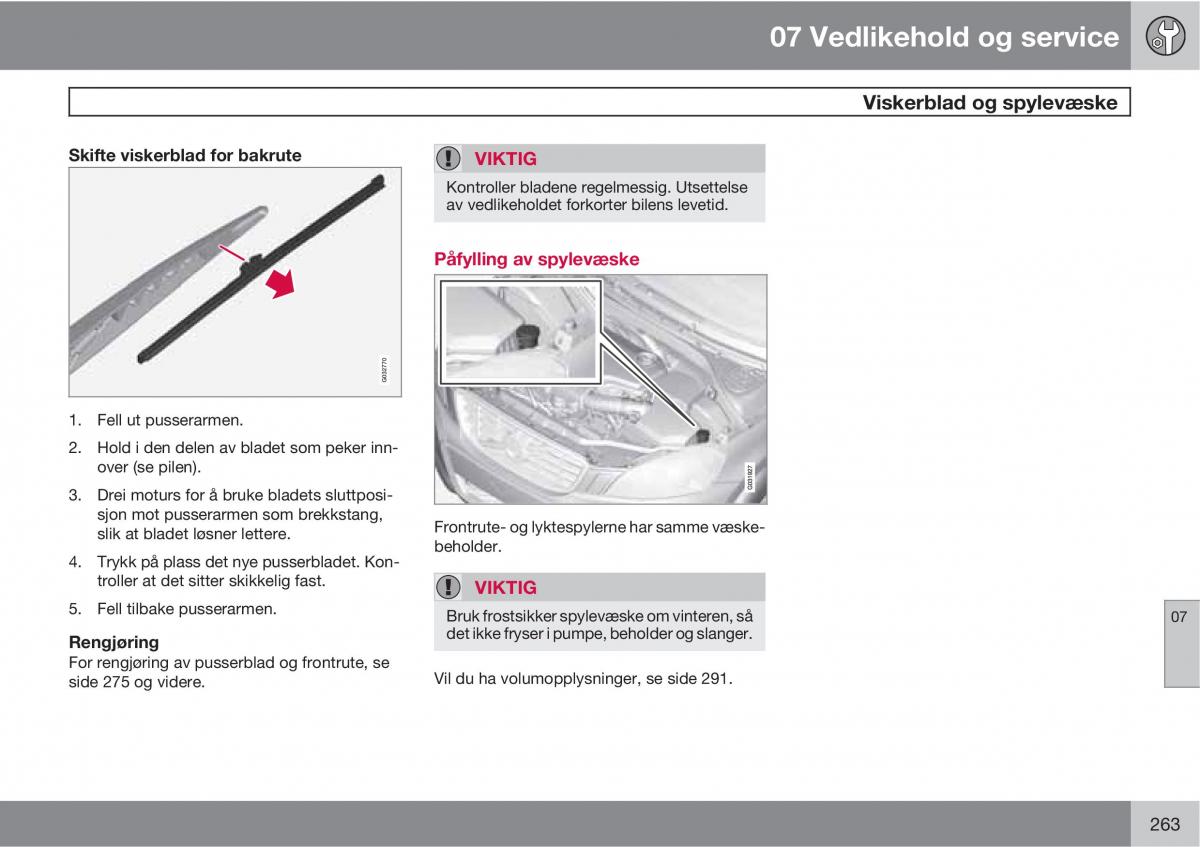 Volvo XC60 I 1 bruksanvisningen / page 263