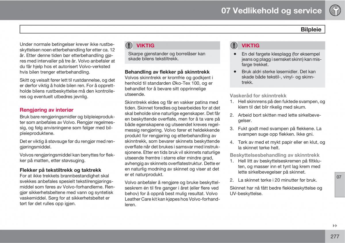 Volvo XC60 I 1 bruksanvisningen / page 277