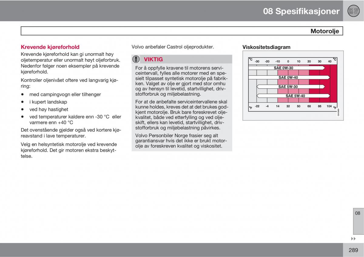 Volvo XC60 I 1 bruksanvisningen / page 289