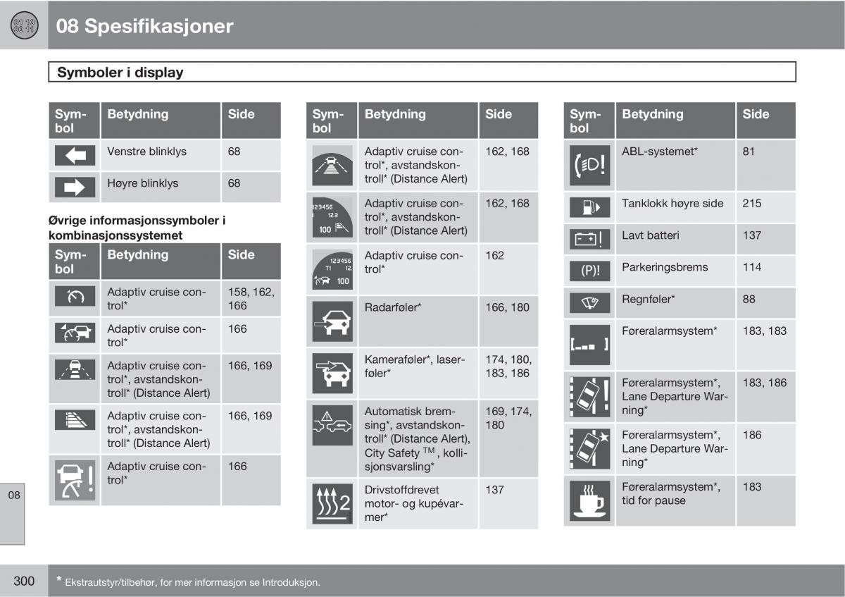 Volvo XC60 I 1 bruksanvisningen / page 300