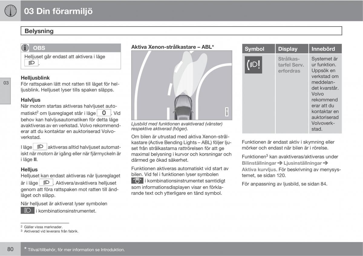 Volvo XC60 I 1 instruktionsbok / page 80