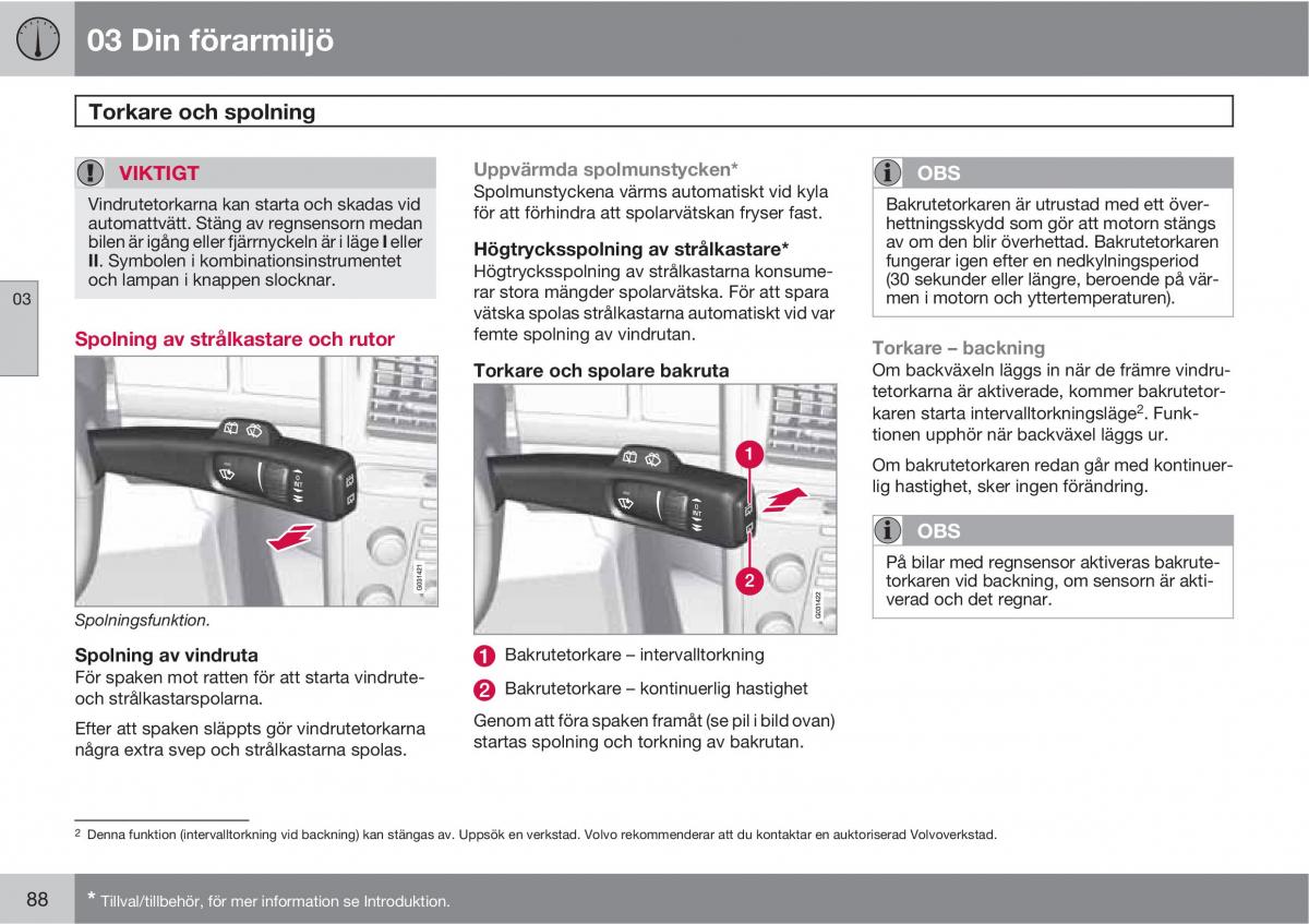 Volvo XC60 I 1 instruktionsbok / page 88