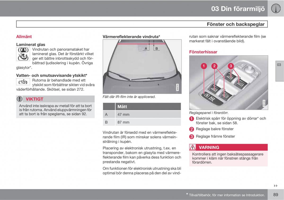 Volvo XC60 I 1 instruktionsbok / page 89