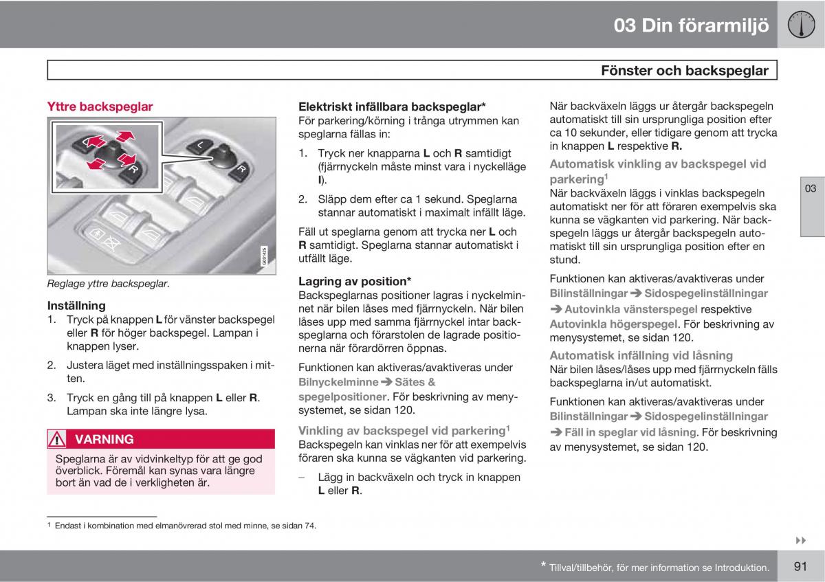 Volvo XC60 I 1 instruktionsbok / page 91