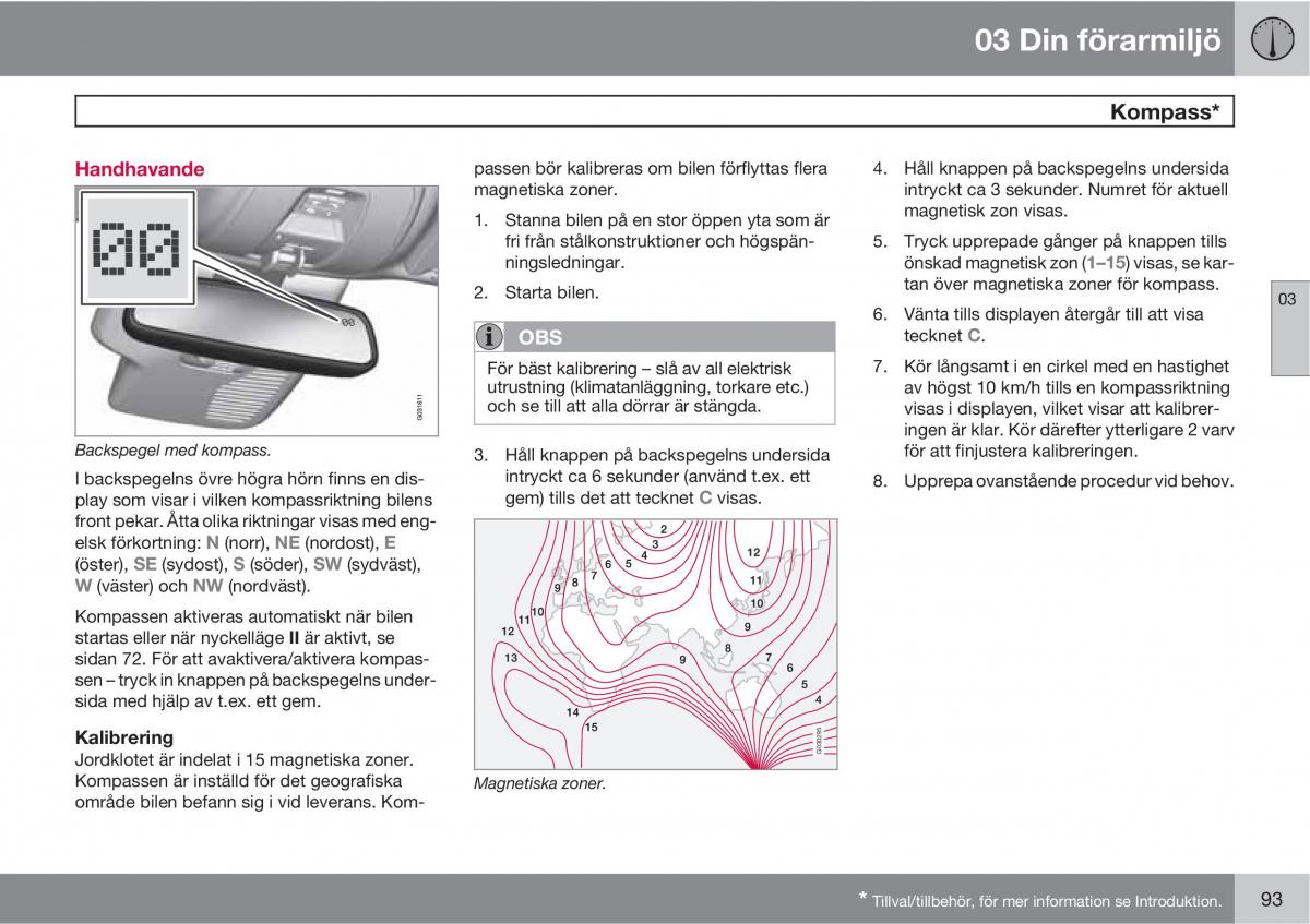 Volvo XC60 I 1 instruktionsbok / page 93