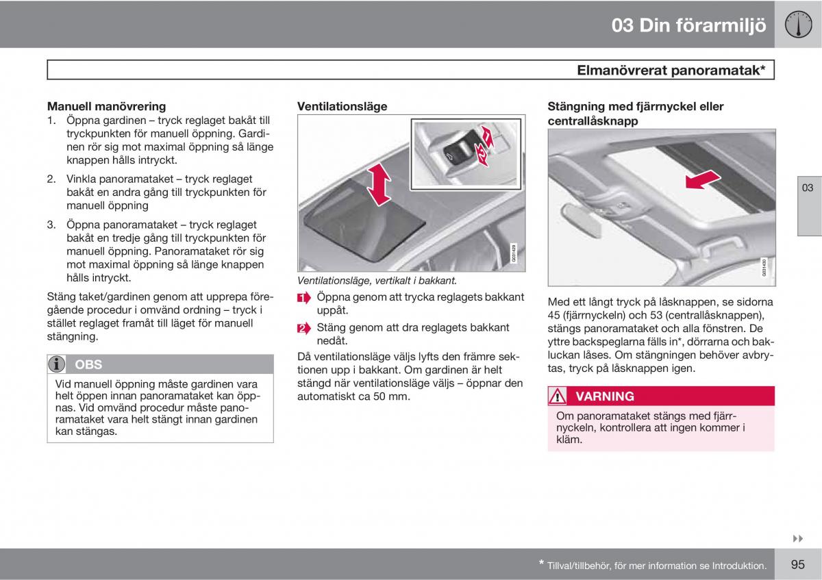 Volvo XC60 I 1 instruktionsbok / page 95