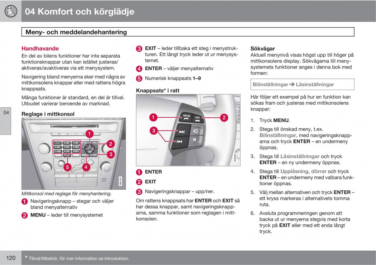 Volvo XC60 I 1 instruktionsbok / page 120