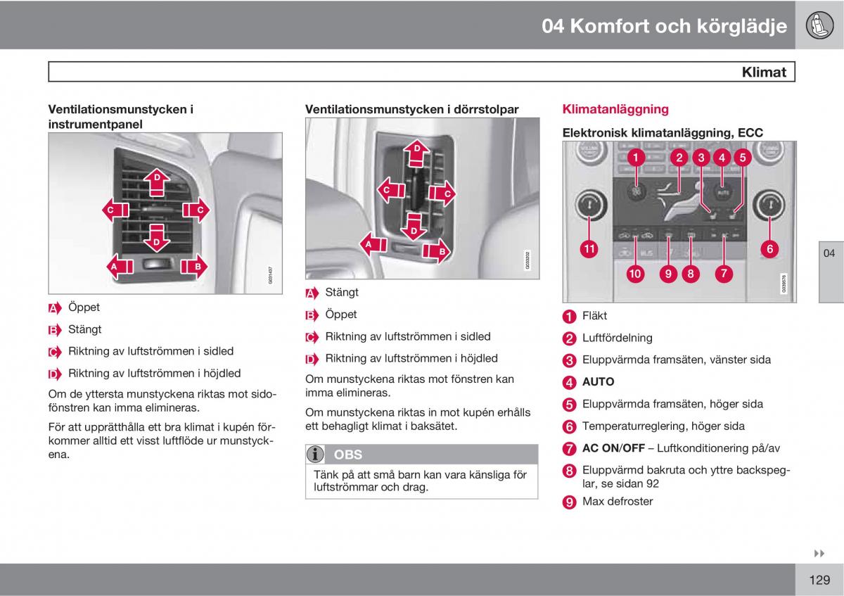 Volvo XC60 I 1 instruktionsbok / page 129