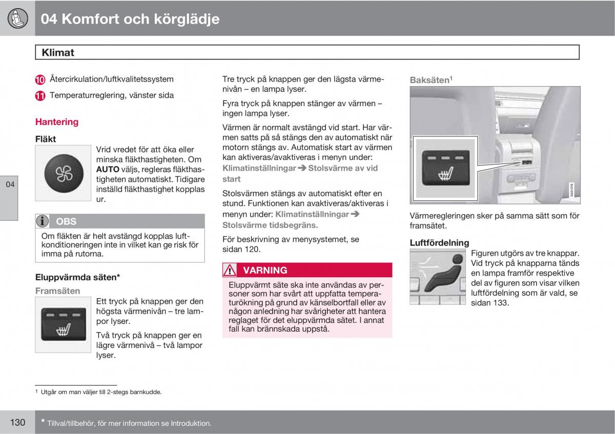 Volvo XC60 I 1 instruktionsbok / page 130