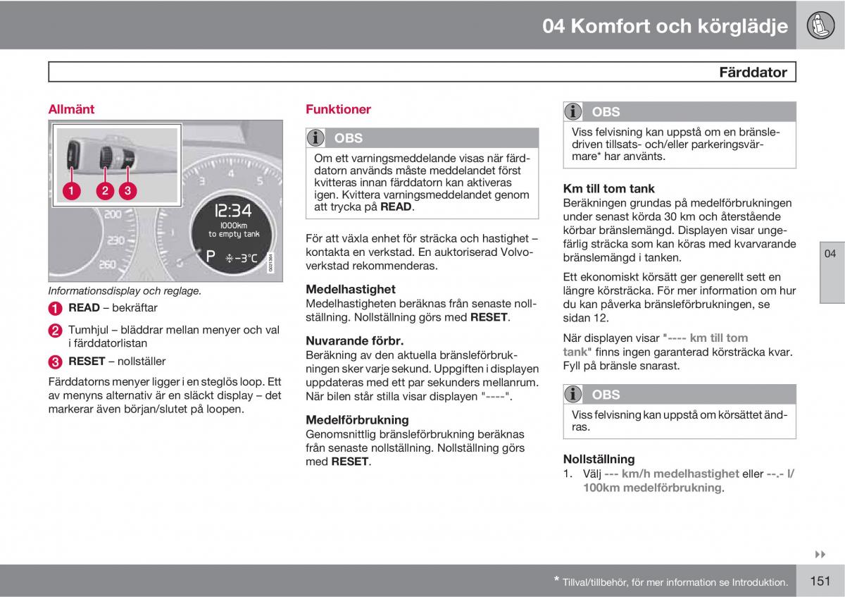 Volvo XC60 I 1 instruktionsbok / page 151